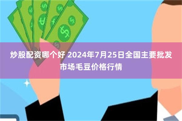 炒股配资哪个好 2024年7月25日全国主要批发市场毛豆价格行情