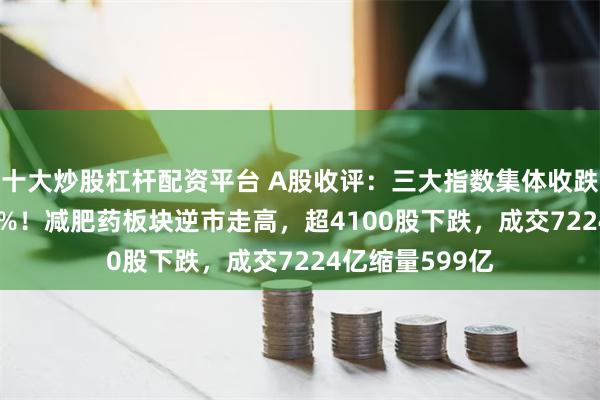 十大炒股杠杆配资平台 A股收评：三大指数集体收跌，沪指跌0.92%！减肥药板块逆市走高，超4100股下跌，成交7224亿缩量599亿