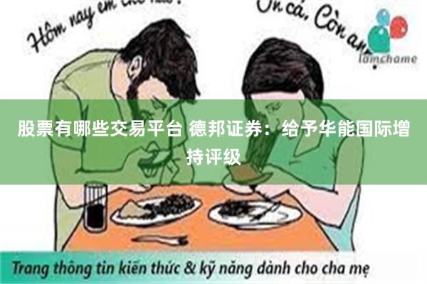 股票有哪些交易平台 德邦证券：给予华能国际增持评级