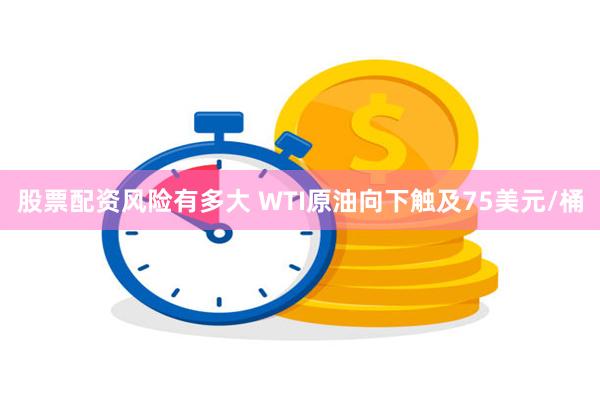 股票配资风险有多大 WTI原油向下触及75美元/桶