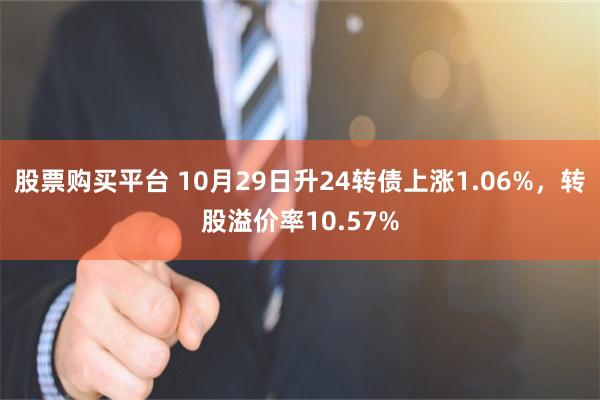 股票购买平台 10月29日升24转债上涨1.06%，转股溢价率10.57%