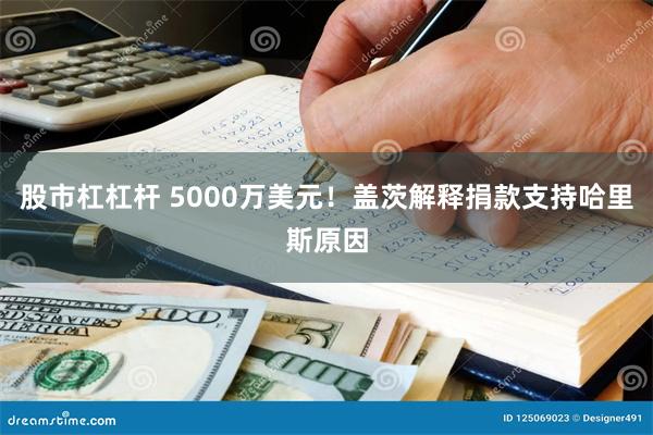 股市杠杠杆 5000万美元！盖茨解释捐款支持哈里斯原因