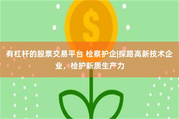 有杠杆的股票交易平台 检察护企|探路高新技术企业，检护新质生产力