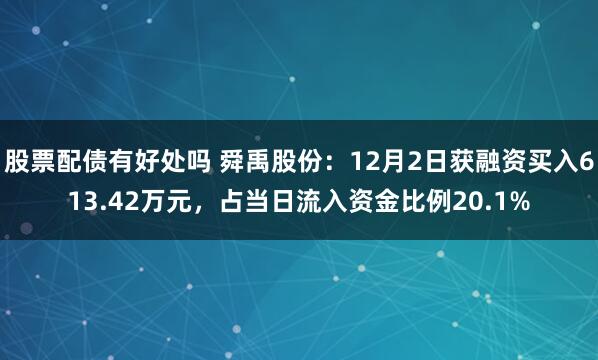 股票配债有好处吗 舜禹股份：12月2日获融资买入613.42万元，占当日流入资金比例20.1%