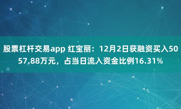 股票杠杆交易app 红宝丽：12月2日获融资买入5057.88万元，占当日流入资金比例16.31%