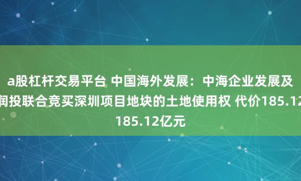 a股杠杆交易平台 中国海外发展：中海企业发展及深圳润投联合竞买深圳项目地块的土地使用权 代价185.12亿元